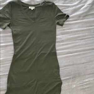 Olive green T-shirt dress